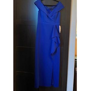 NWT Xscape royal blue evening dress